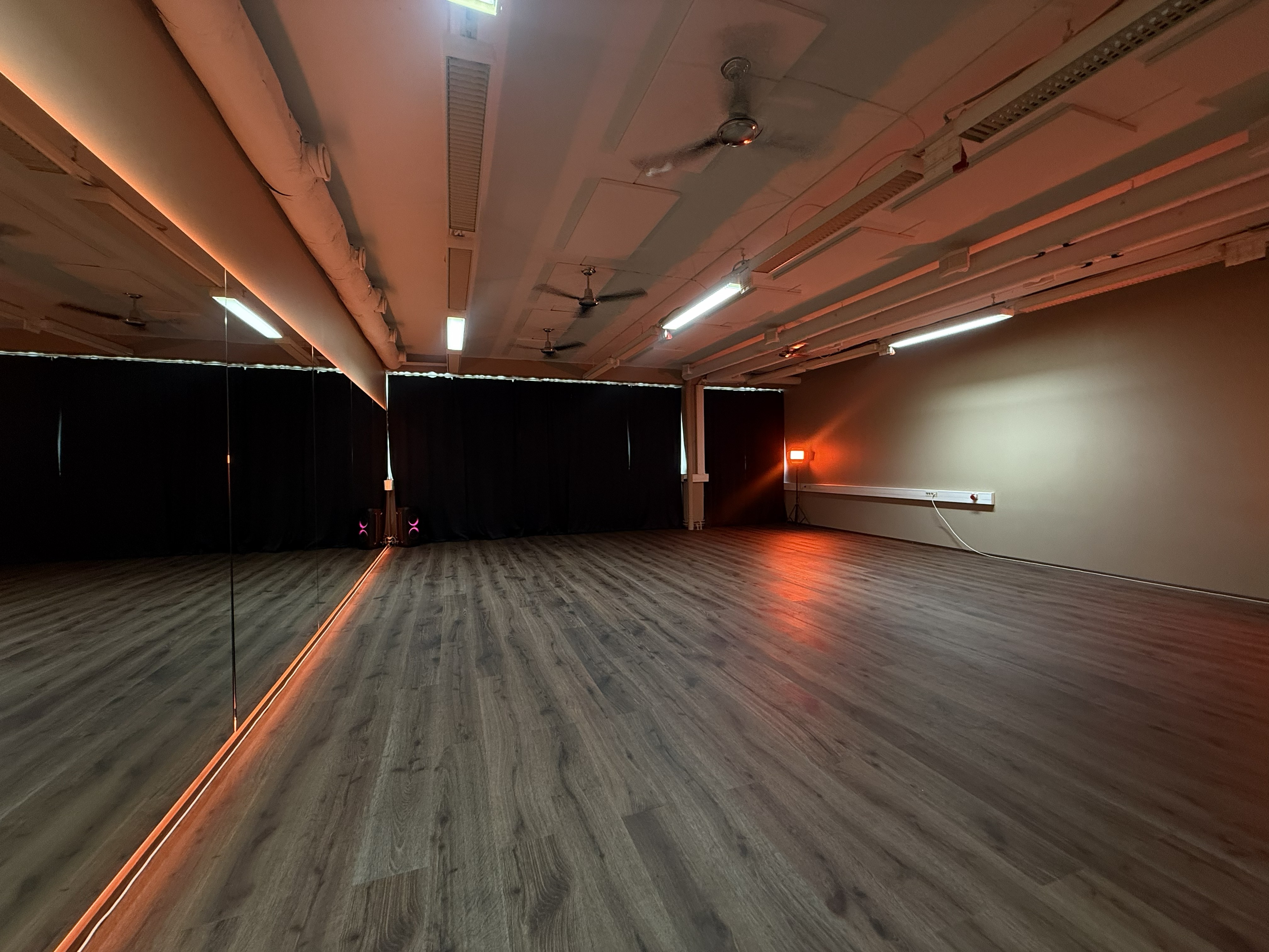 Dancers using the LI Space studio floor